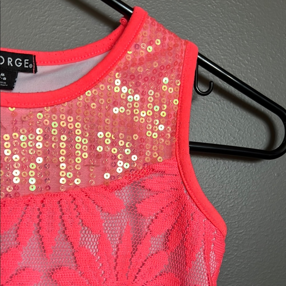 💝 10/$10 💝 George Kid's Bright Pink Floral Sleeveless Top - Picture 3 of 4